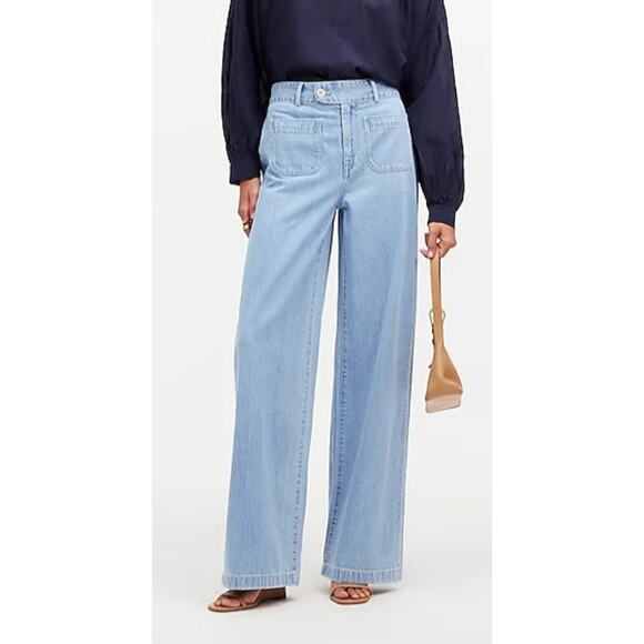 Madewell Baggy Straight Jeans Patch Pocket Edition Size 27 NWT - Picture 1 of 13